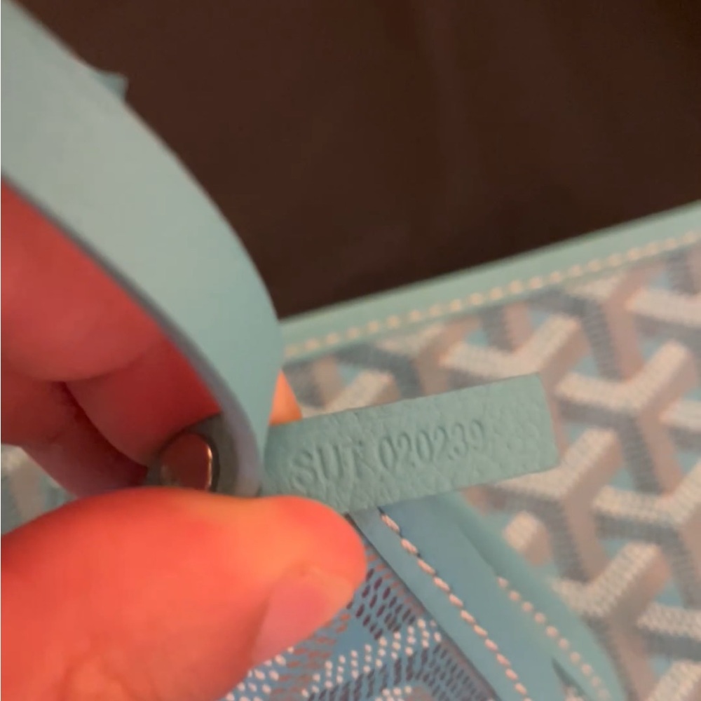 Goyard Goyardine Turquoise St. Louis GM Tote Bag - Picture 6 of 6